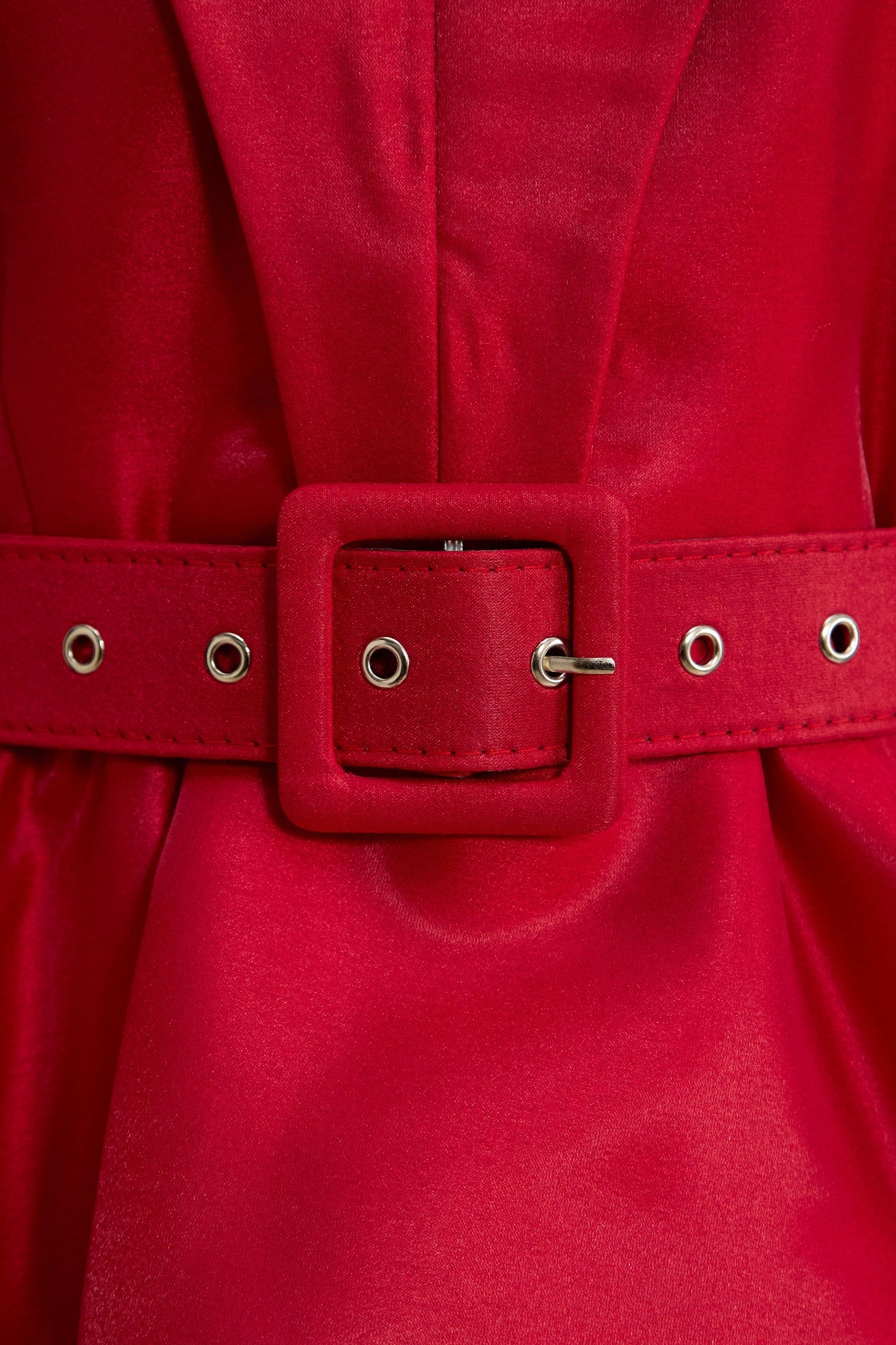 jessica Red V-neck Tiered Ruffle Mini Dress