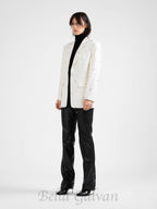 Flowering Girl Women bat-shape embellished blazer in white