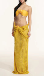 Flowering Girl Women Dillan Yellow Flower Three-Piece Swimsuit
