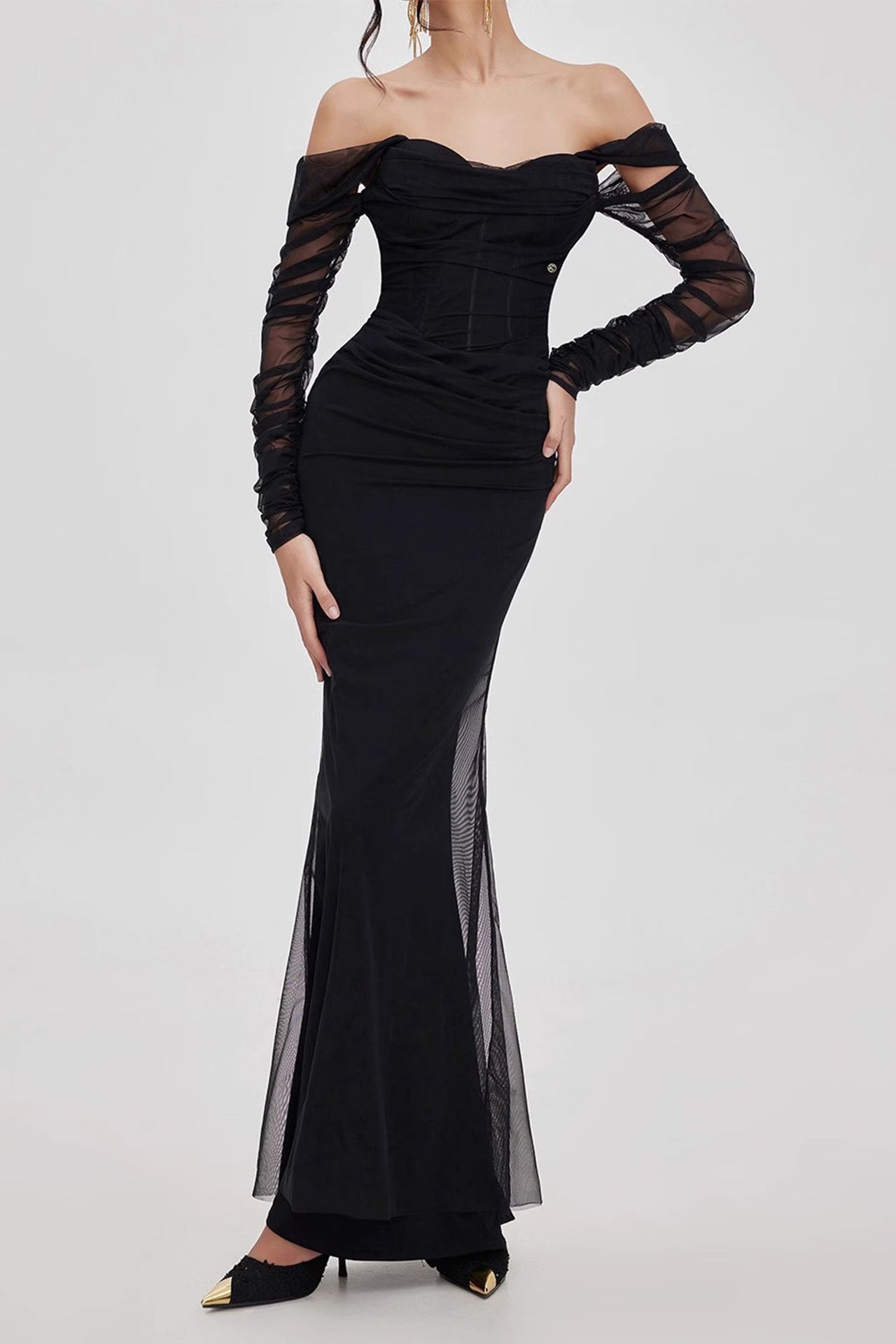 Flowering Girl Women Mesh Maxi Dress