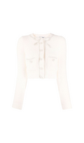 EMBELLISHED BOW CARDIGAN
