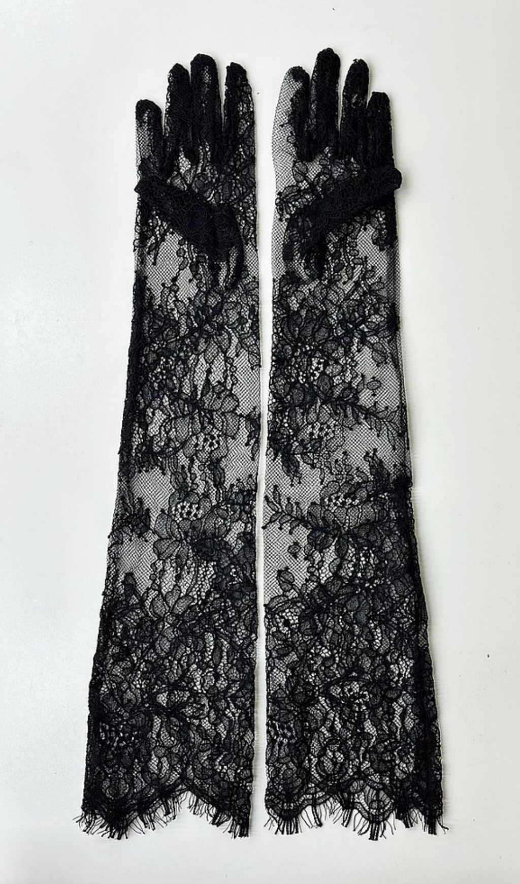 Flowering Girl Women Pom Lace Handmade Long Gloves