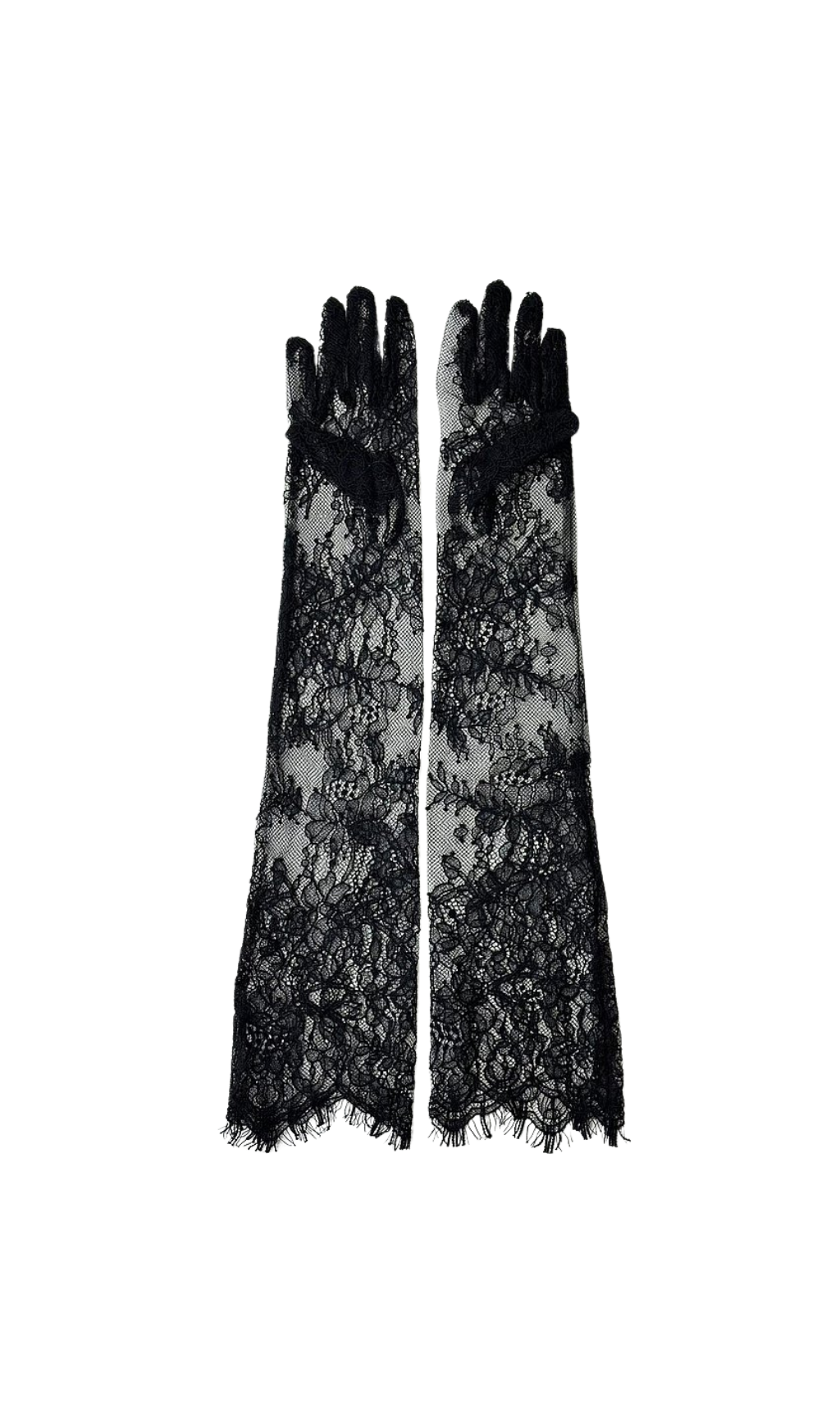 Flowering Girl Women Pom Lace Handmade Long Gloves