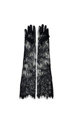Flowering Girl Women Pom Lace Handmade Long Gloves