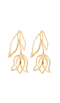 Flowering Girl Women Dorcas Gold Flower Earrings