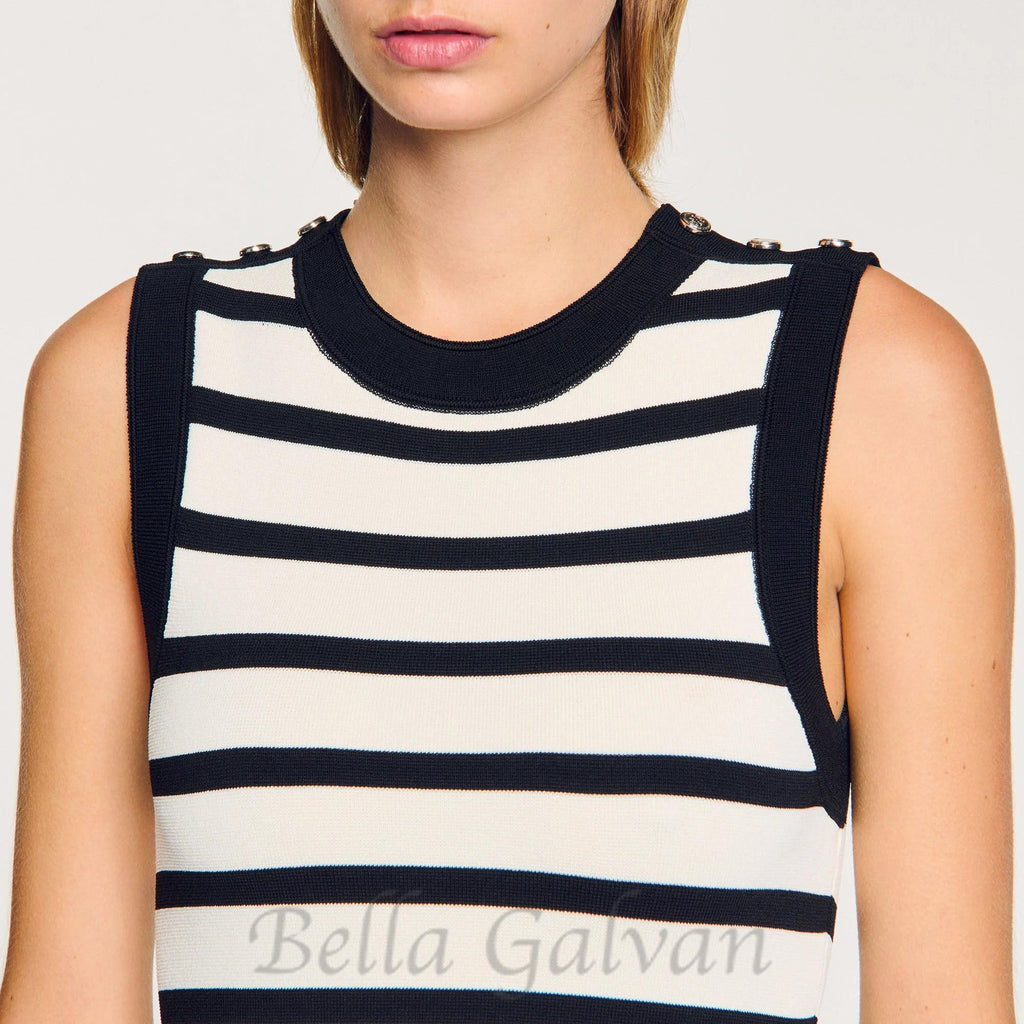 Flowering Girl Women striped knit mini dress