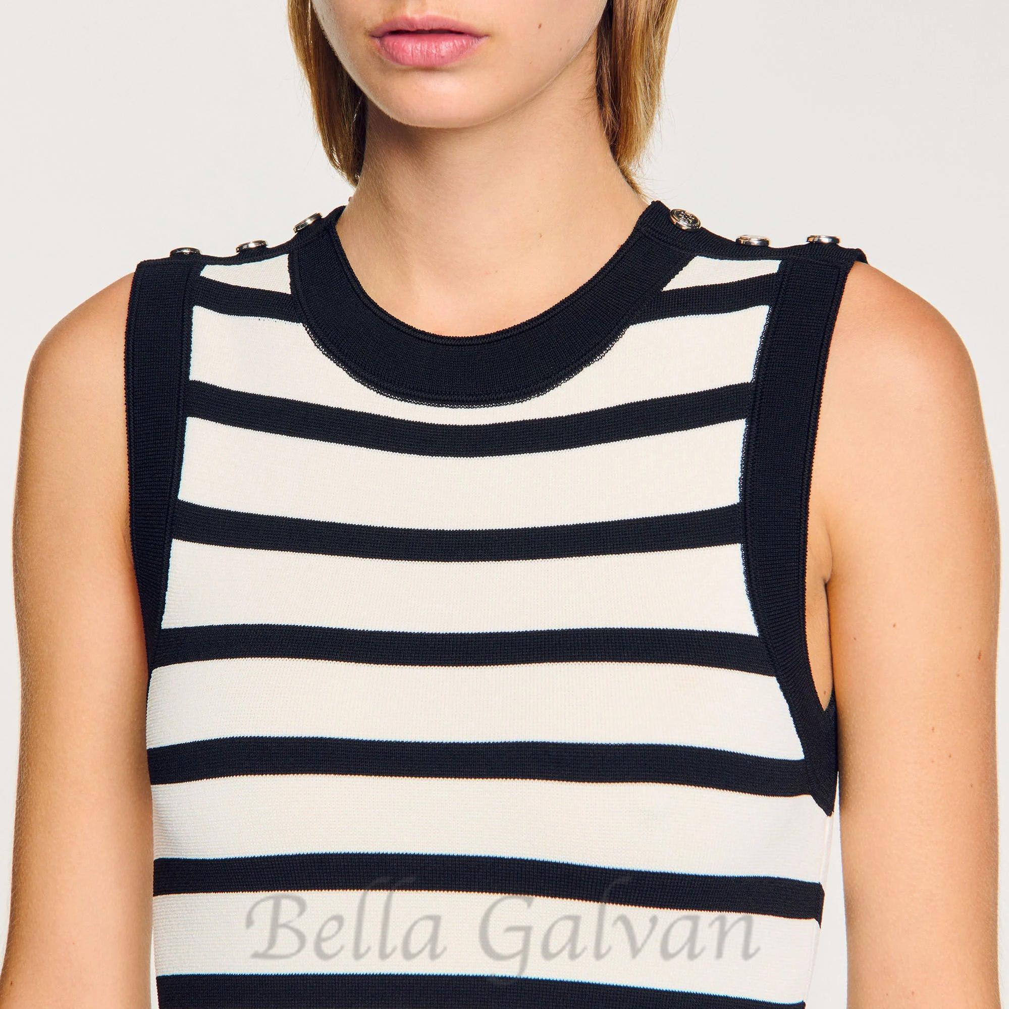 Flowering Girl Women striped knit mini dress