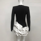 Flowering Girl Women tracy ocean waves long sleeve mini blazer dress