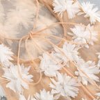 Flowering Girl Women flower embellished Mini Dress in white