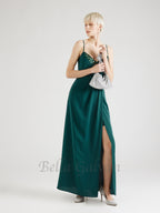 Flowering Girl Women crystal embellished pleated maxi dress in green