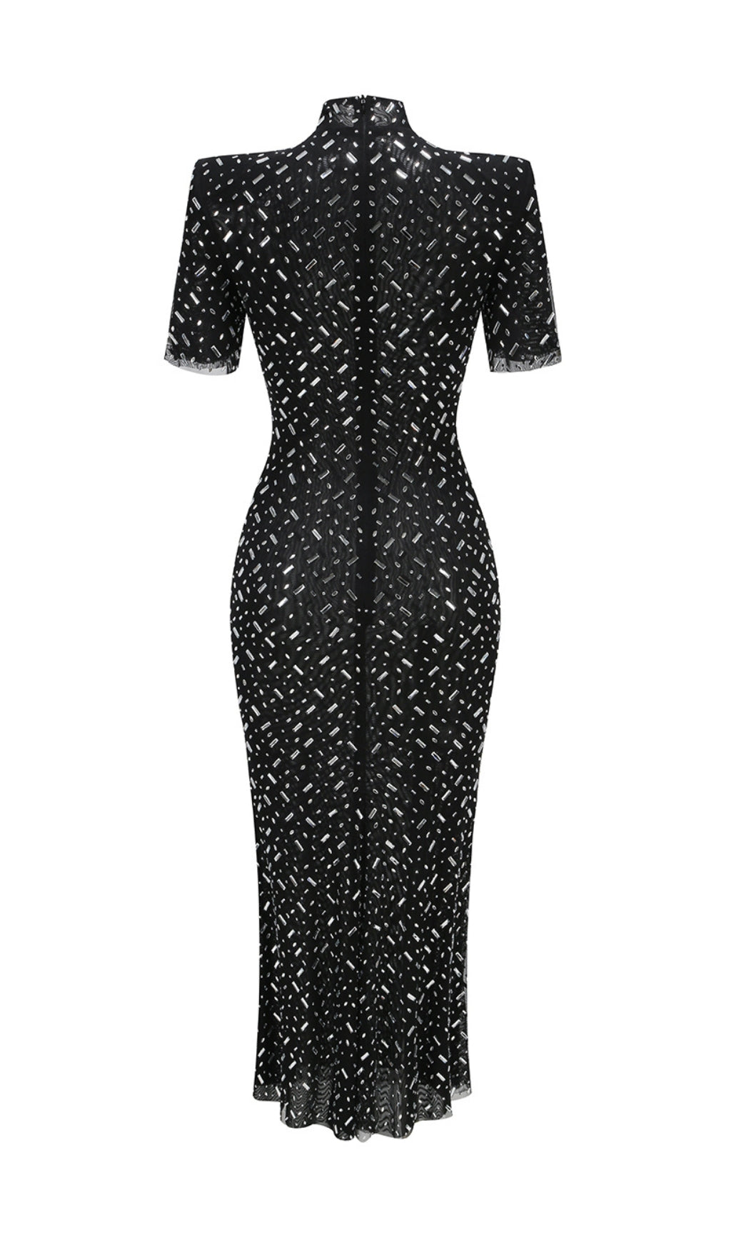 Flowering Girl Women tiffany Crystal embellished Maxi Dress in black