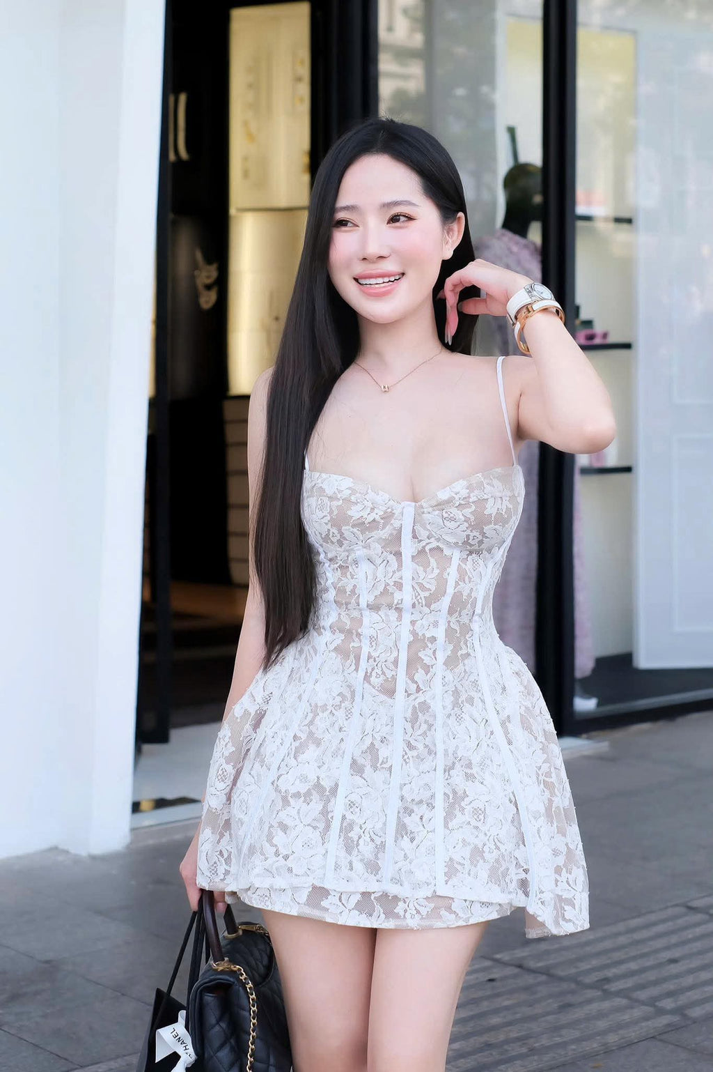 Flowering Girl Women Alessia Lace Mini Dress