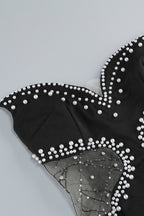 Flowering Girl Women Embellished Mini Dress In Black