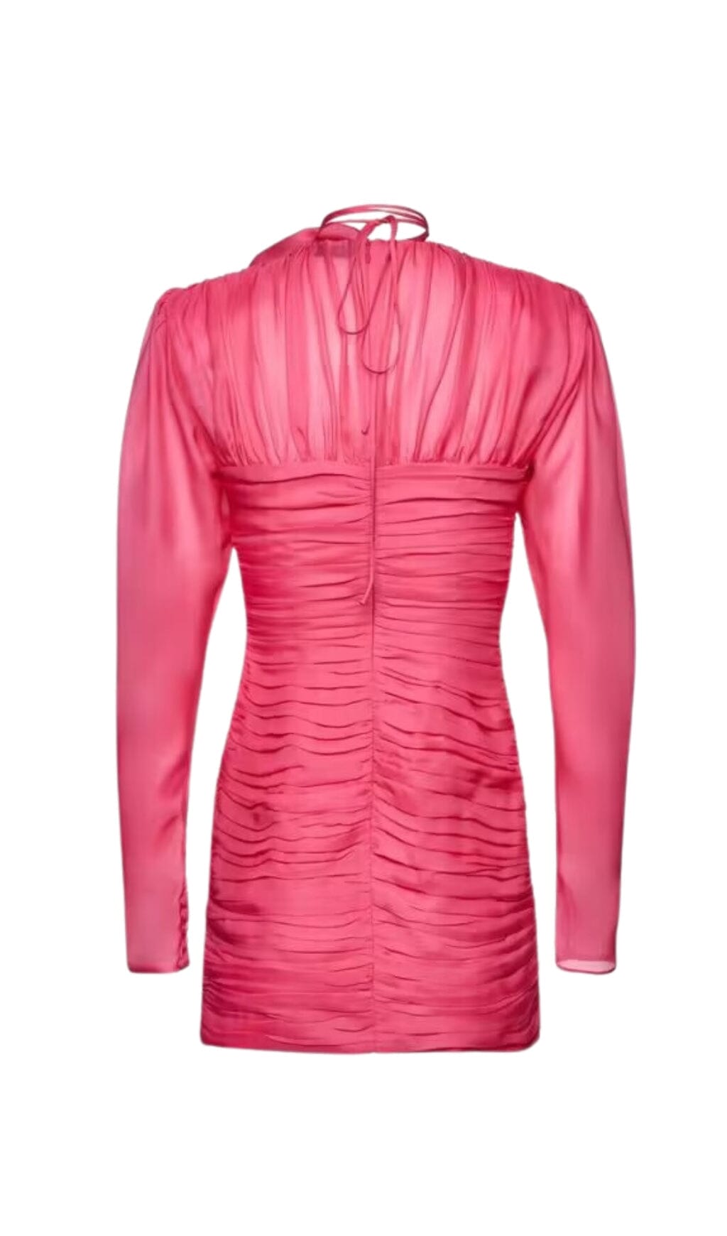 Flowering Girl Women V Neck Pink Ruched Mini Dress