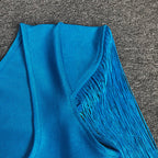 Flowering Girl Women ASYMMETRIC TASSEL BANDAGE DRESS