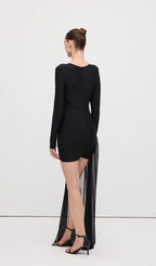 rebecca black Asymmetrical With rhinestone Embellishments Mini Dress