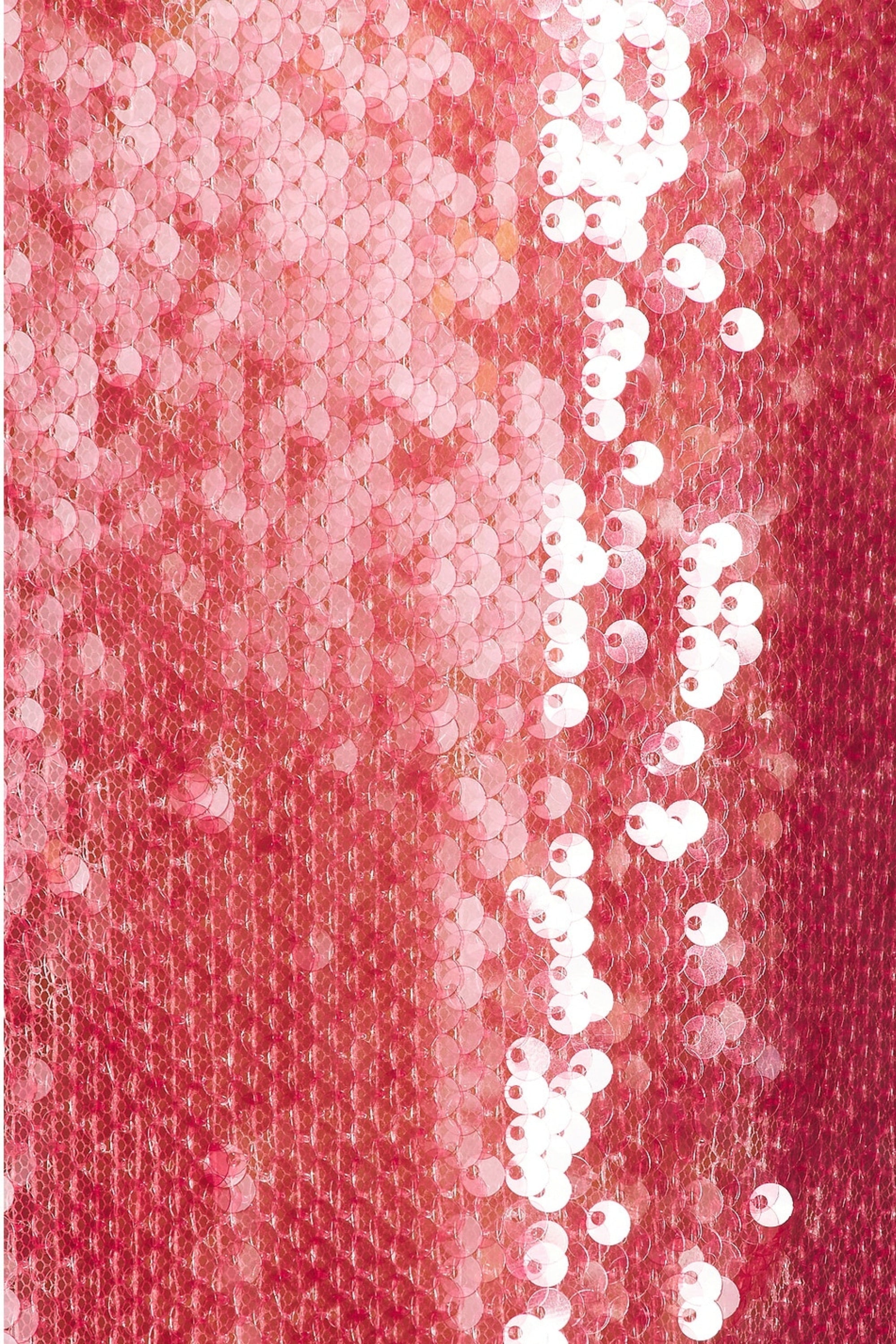 Flowering Girl Women Zora Sheer Sequin Deep V Neck Gown In Pink Red