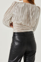 Flowering Girl Women Braydon Pleated Ruched Top