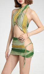 Flowering Girl Women Damion Color Contrast Three-Piece Swimsuit