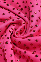 Flowering Girl Women Claire Crystal Embellished Cutout Maxi Dress In Rose Red