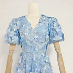 Flowering Girl Women CHAYAN FLOWER EMBROIDERY MINI DRESS