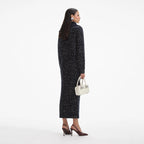 Flowering Girl Women Claudine navy crochet-knit jacket & skirt matching set
