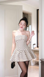 Flowering Girl Women Lumi Dot Strapless Mini Dress