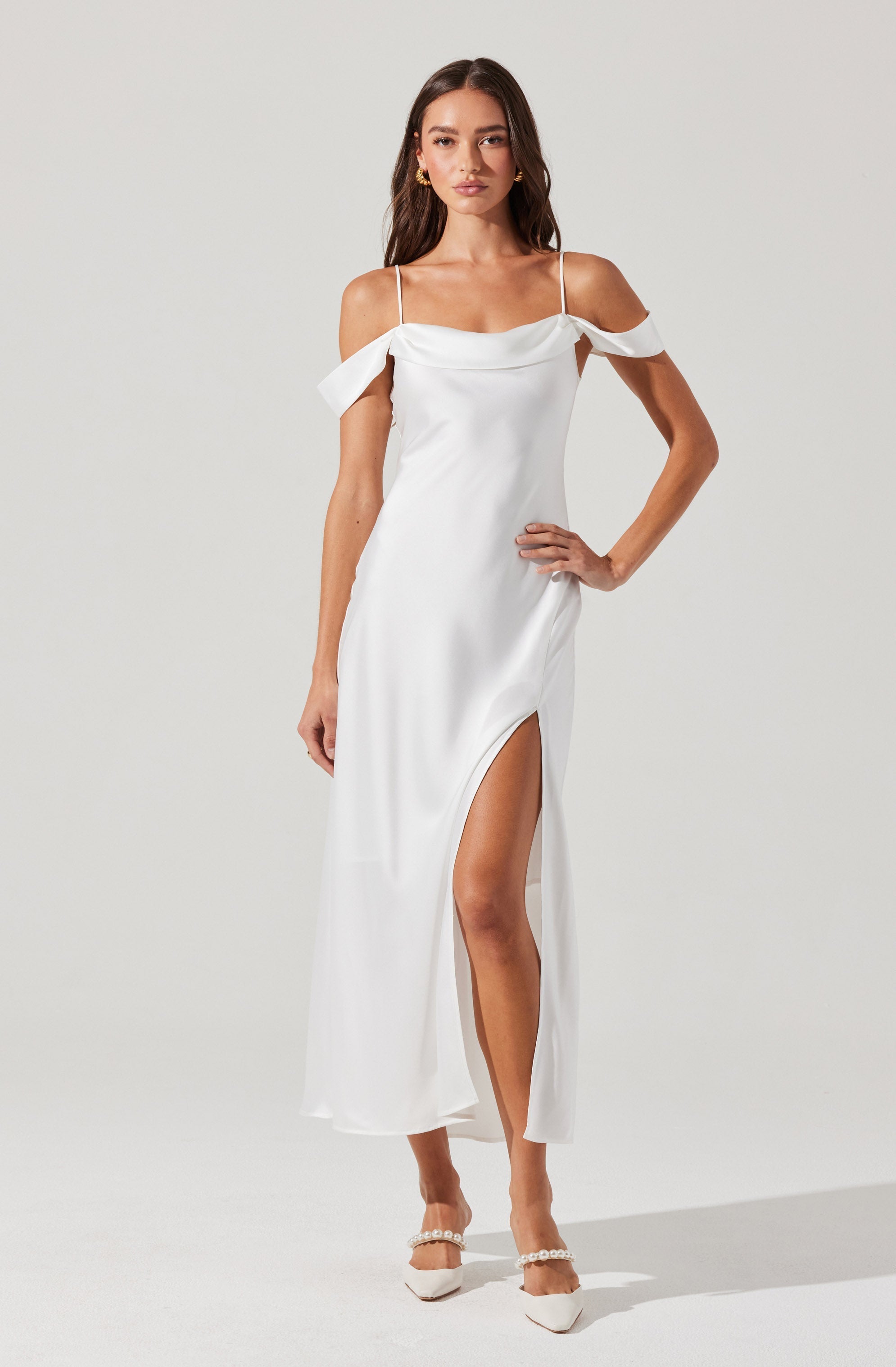 Flowering Girl Women Kitura Cold Shoulder Midi Dress