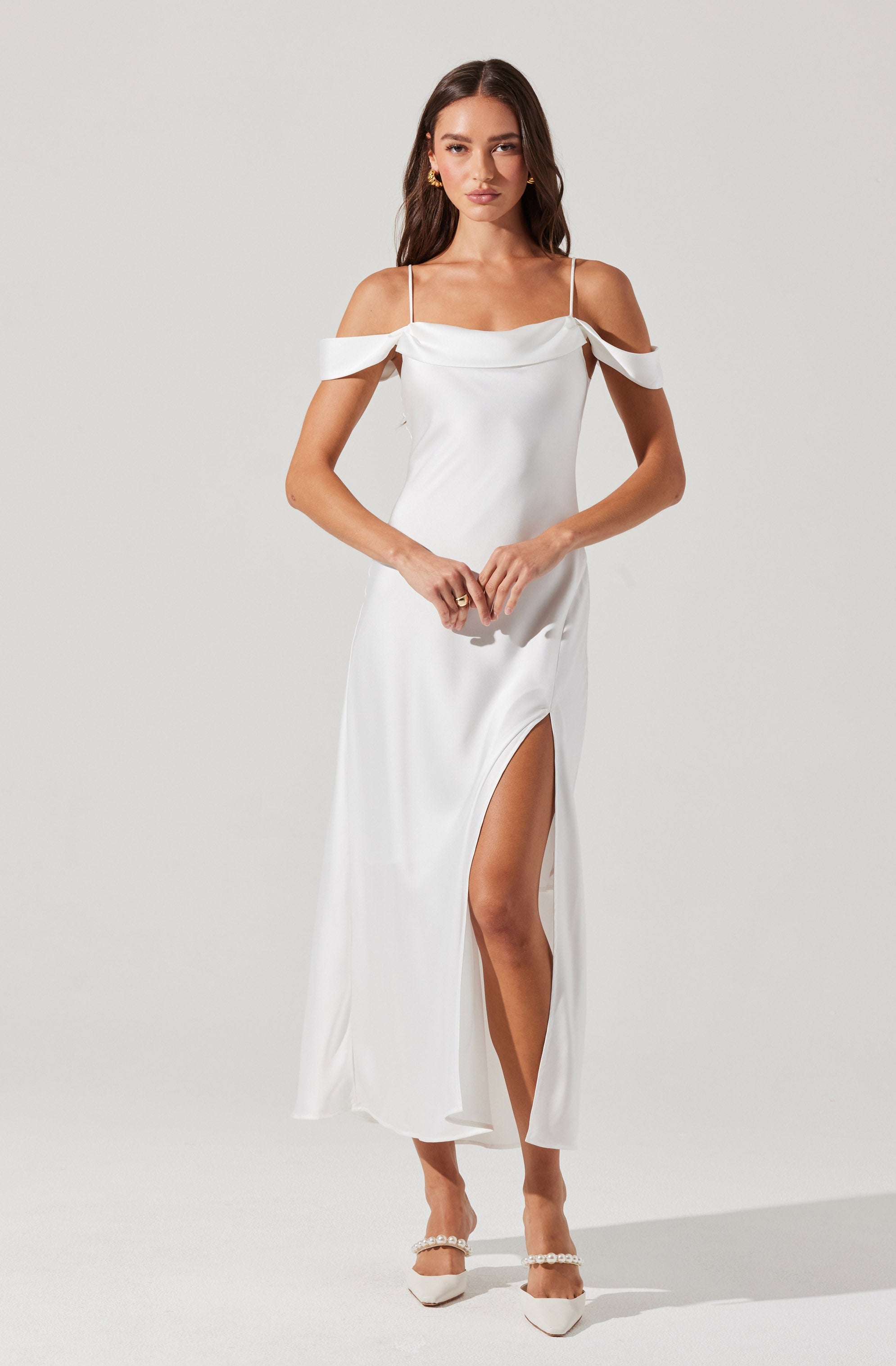 Flowering Girl Women Kitura Cold Shoulder Midi Dress