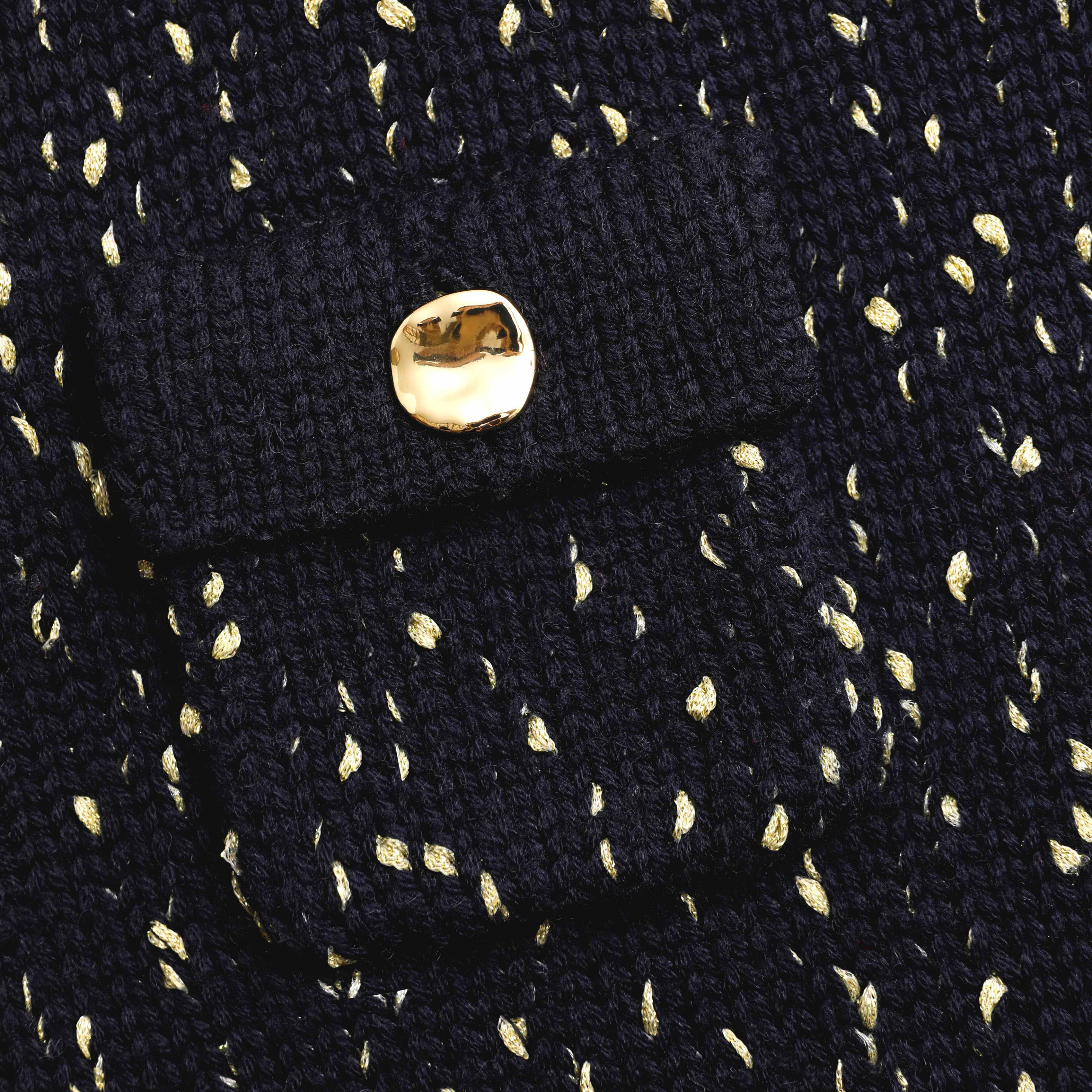 Flowering Girl Women Claudine navy crochet-knit jacket & skirt matching set
