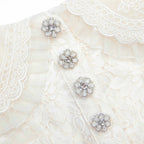 quintina Cream Floral Lace Mini Dress