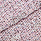 olivia Pink Boucle Chiffon Mini Dress
