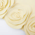 ophelia Yellow Crepe 3D Flower Mini Dress