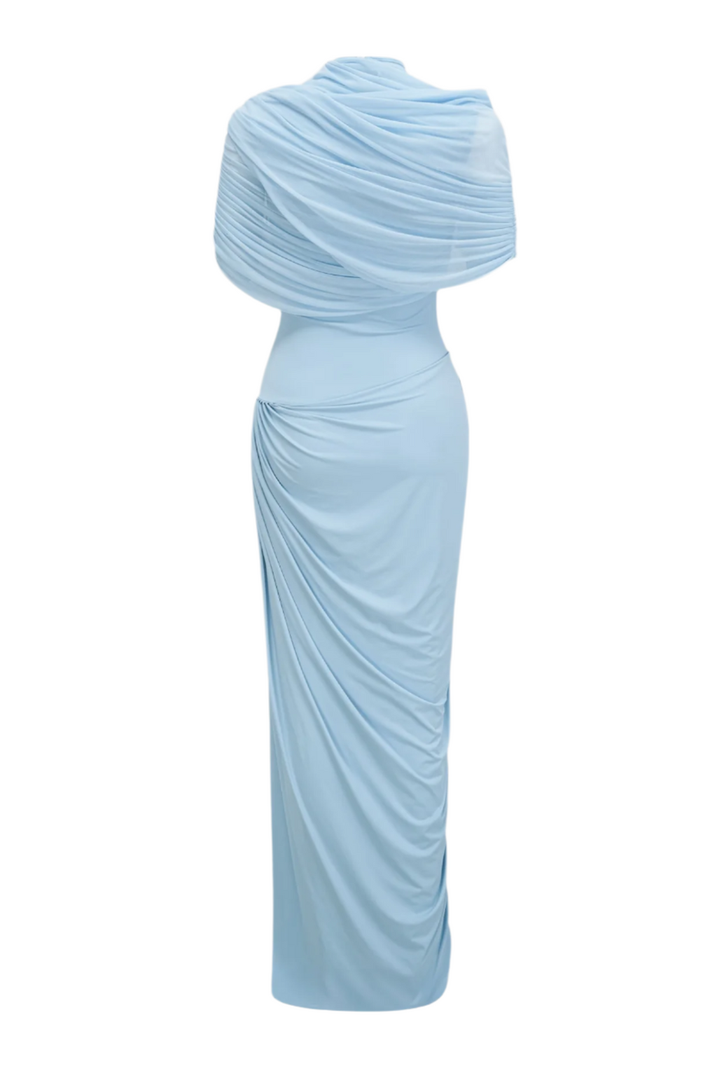 Flowering Girl Women Aakifa Asymmetric Draped Maxi Dress - Baby Blue