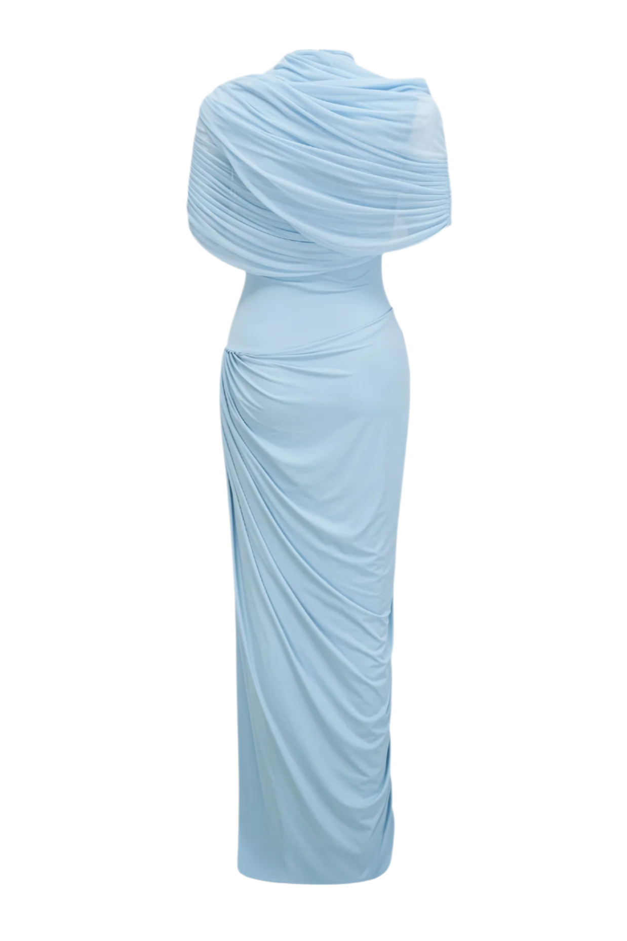 Flowering Girl Women Aakifa Asymmetric Draped Maxi Dress - Baby Blue