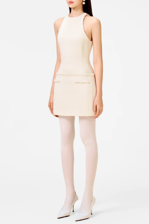 Flowering Girl Women Abene Sleeveless Beaded Embellished Knit Mini Dress
