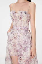 Flowering Girl Women Abetzi Floral Embroidered Shorts & Maxi Dress Set - Purple