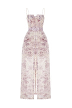 Flowering Girl Women Abetzi Floral Embroidered Shorts & Maxi Dress Set - Purple
