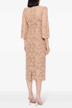 Flowering Girl Women Acotas Lace Crystal-Embellished Midi Dress - Nude