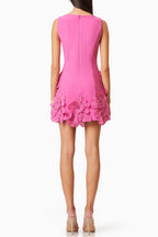 Flowering Girl Women Adalgisa Floral Appliqué Mini Dress - Pink