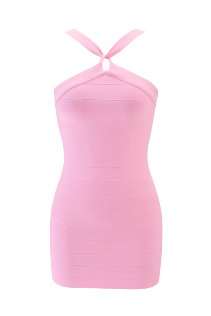Addama Halter Mini Bandage Dress