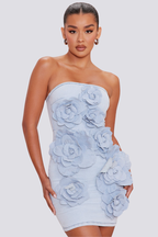 Flowering Girl Women Addilynn Strapless Floral Mini Dress