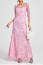 Flowering Girl Women sarah Pink Diamond embellished tulle Maxi Dress