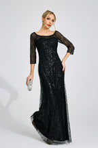 Flowering Girl Women sarah black Diamond embellished tulle Maxi Dress