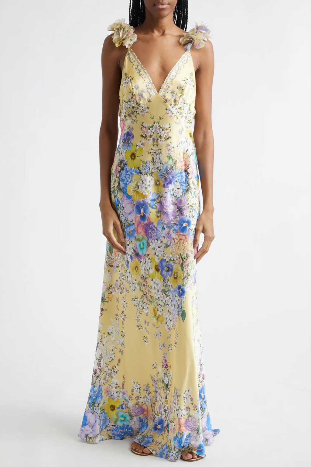 Flowering Girl Women Aether Floral Ruffle Print Maxi Dress