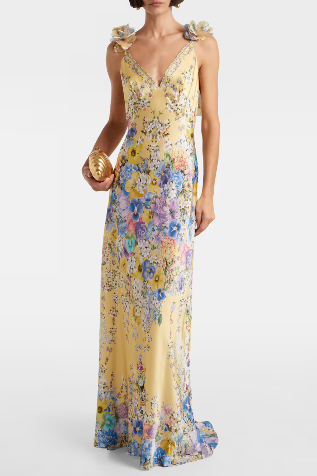 Flowering Girl Women Aether Floral Ruffle Print Maxi Dress