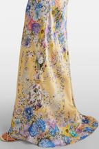 Flowering Girl Women Aether Floral Ruffle Print Maxi Dress