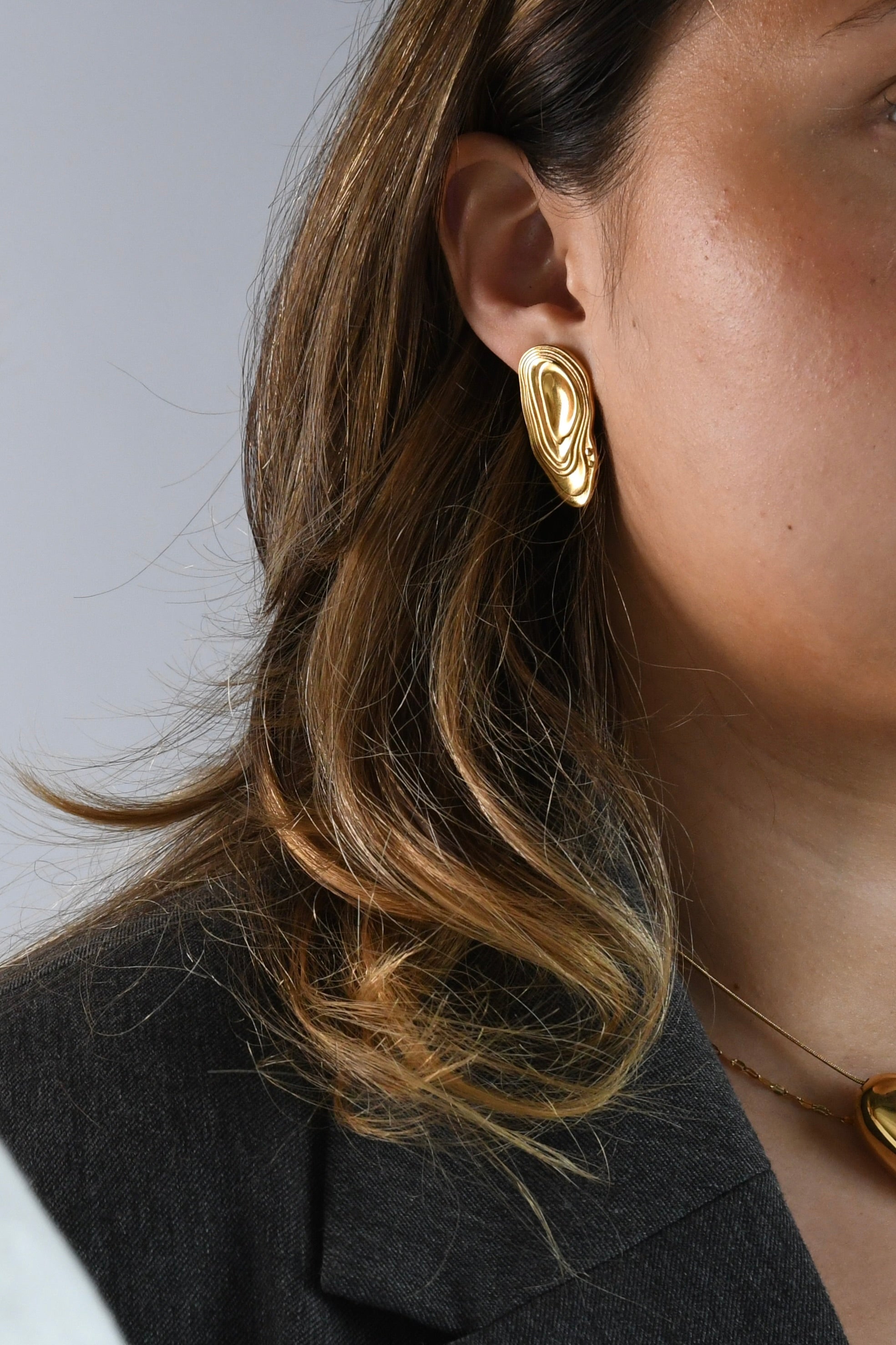 Acacia - Gold Earrings Plating Waterproof
