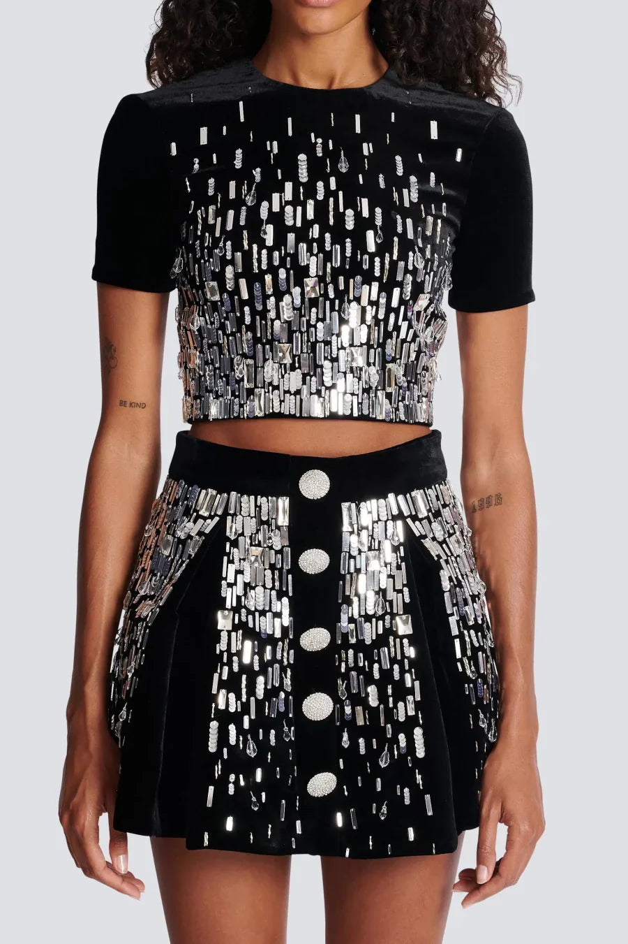 Flowering Girl Women Ailka Sequin Embellished Velvet Set