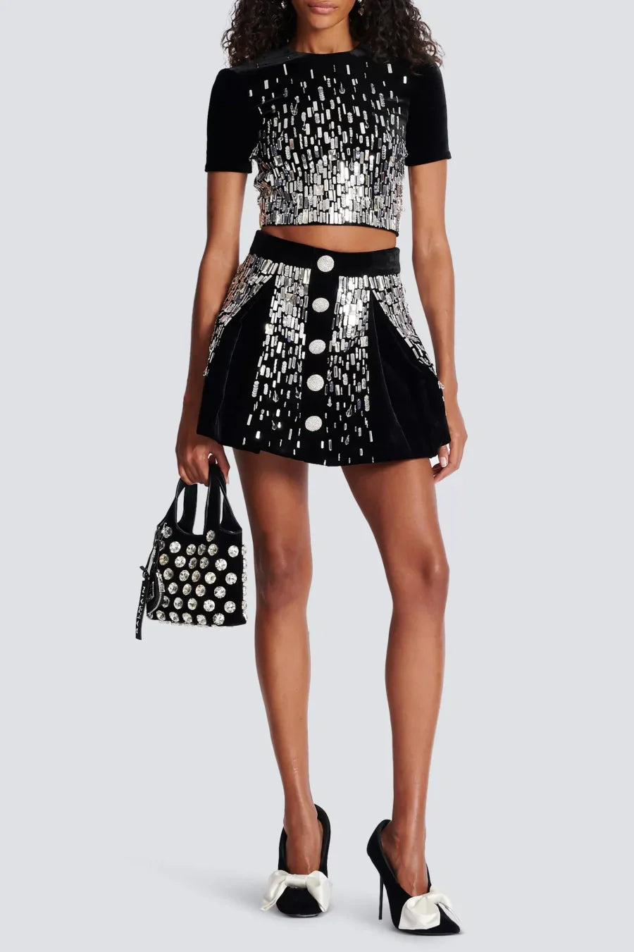 Flowering Girl Women Ailka Sequin Embellished Velvet Set